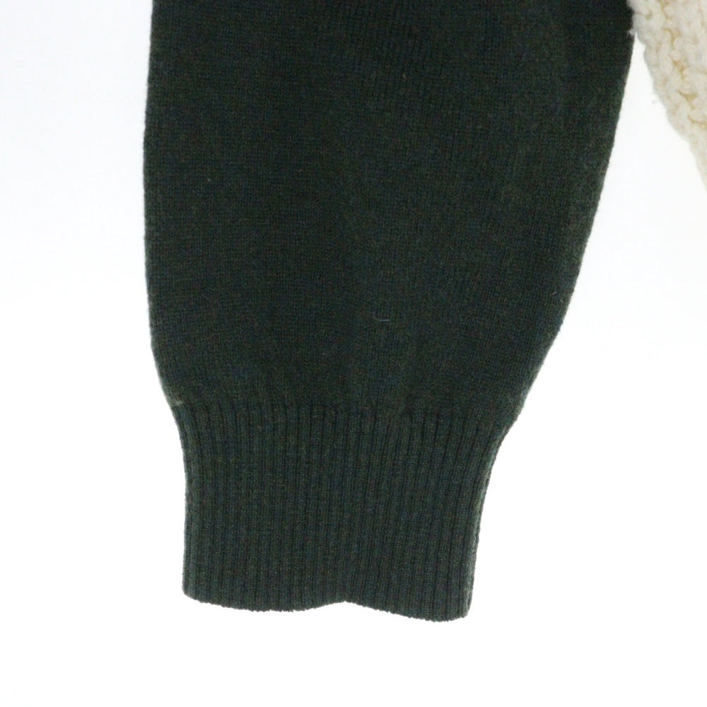 Sacai(サカイ) Wool Knit Blouson フロントジップ付き ウールニットブルゾン ホワイト/グレー 20-02406M