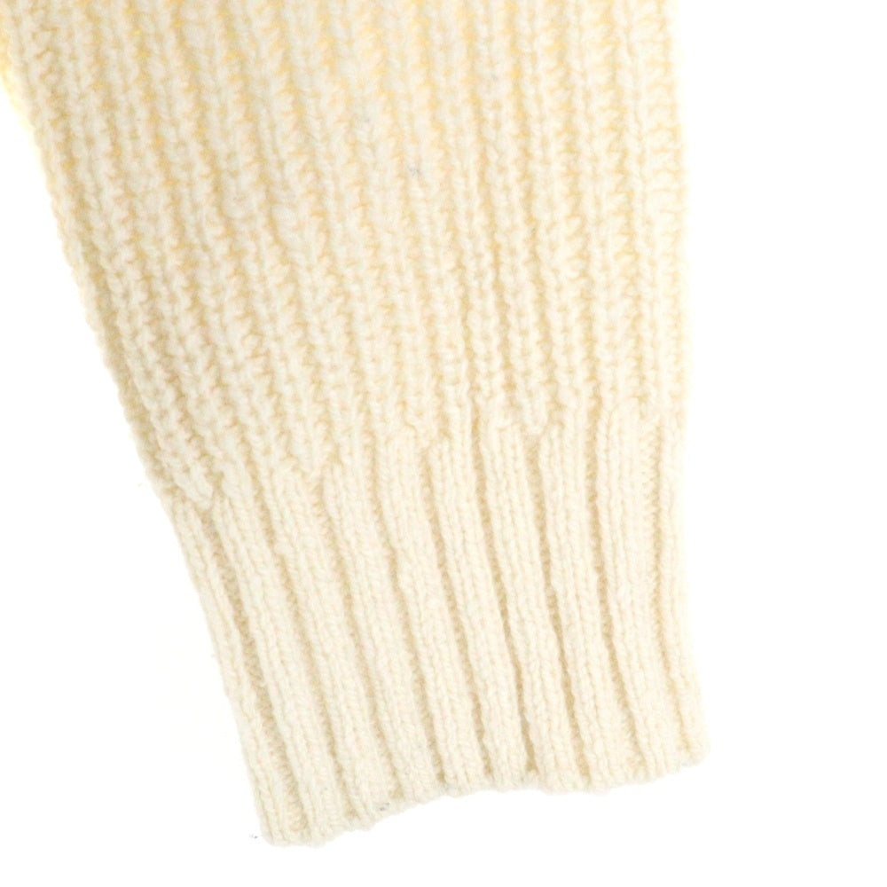 Sacai(サカイ) Wool Knit Blouson フロントジップ付き ウールニットブルゾン ホワイト/グレー 20-02406M