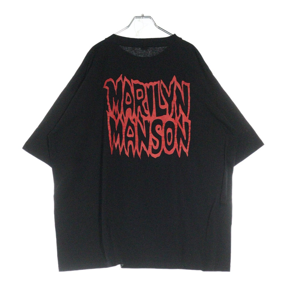 VINTAGE(ヴィンテージ) 90S MARILYN MANSON THE SATANIC ARMY マリリンマンソン サタニックアーミー 両面プリント 半袖Tシャツ ブラック