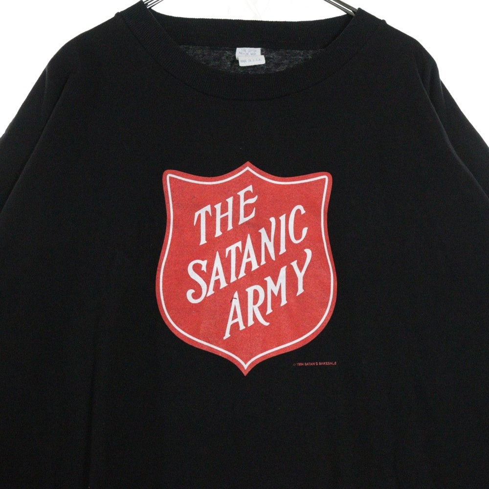 VINTAGE(ヴィンテージ) 90S MARILYN MANSON THE SATANIC ARMY マリリンマンソン サタニックアーミー 両面プリント 半袖Tシャツ ブラック