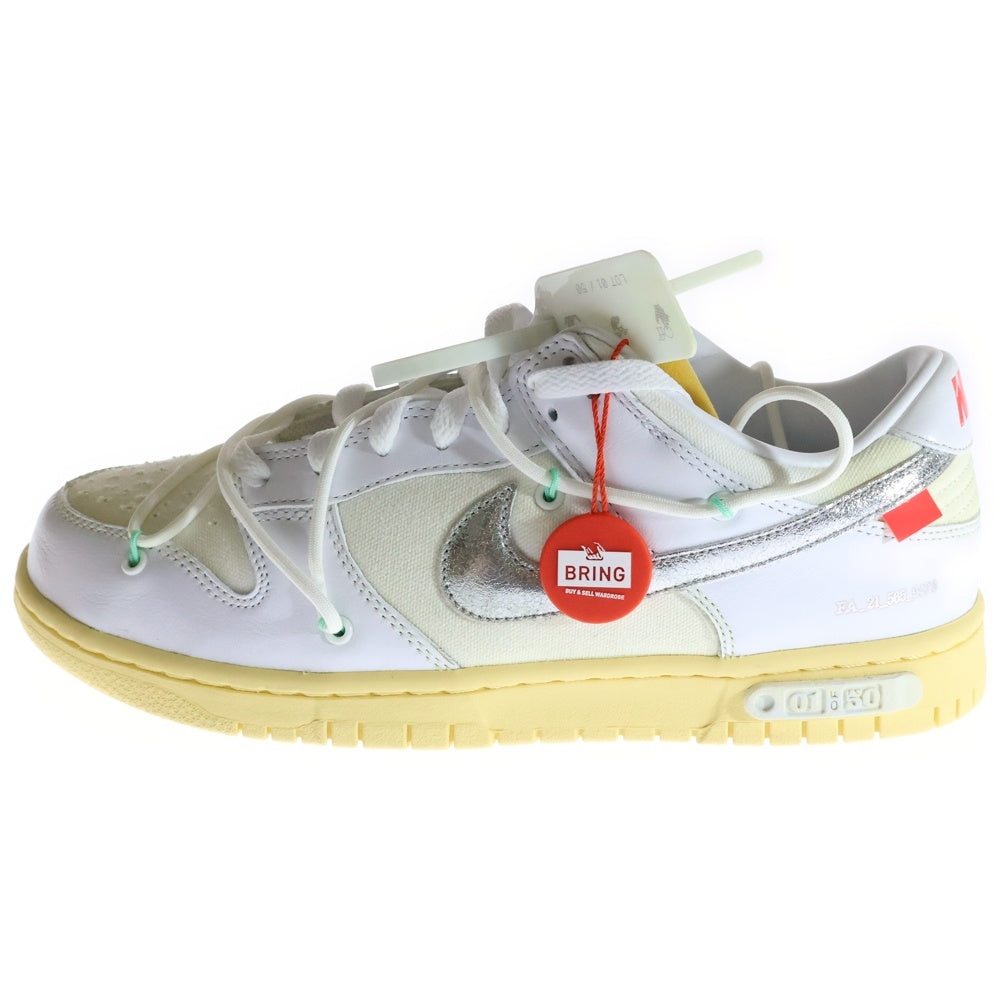 NIKE(ナイキ) ×OFF-WHITE DUNK LOW 1 OF 50 DM1602-127 オフホワイト ダンクロー 1オブ50 ローカットスニーカー ホワイト US9/27/0cm