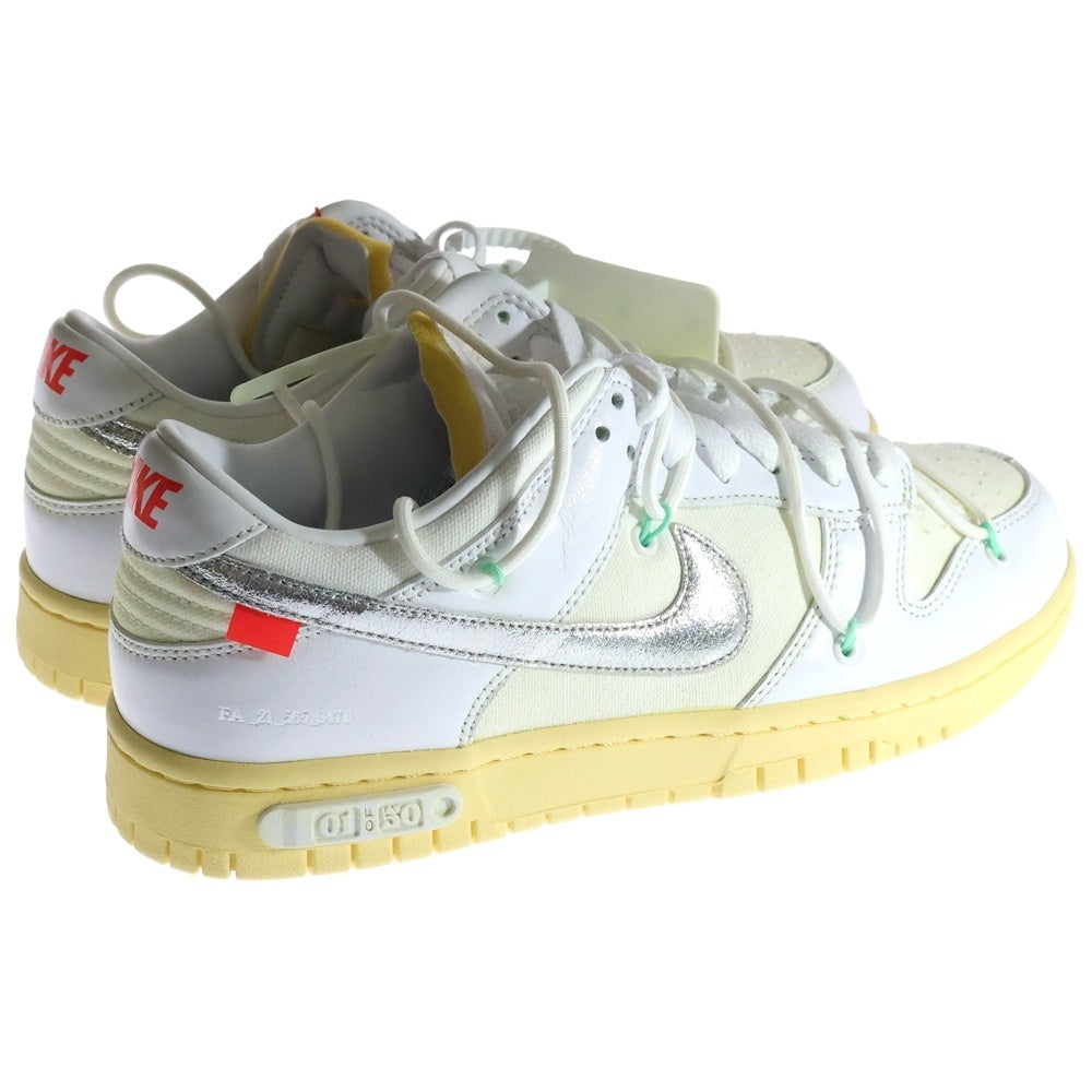 NIKE(ナイキ) ×OFF-WHITE DUNK LOW 1 OF 50 DM1602-127 オフホワイト ダンクロー 1オブ50 ローカットスニーカー ホワイト US9/27/0cm
