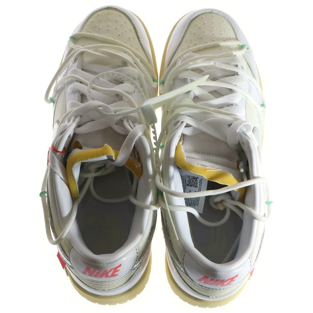 NIKE(ナイキ) ×OFF-WHITE DUNK LOW 1 OF 50 DM1602-127 オフホワイト ダンクロー 1オブ50 ローカットスニーカー ホワイト US9/27/0cm