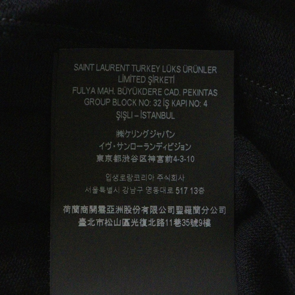 SAINT LAURENT PARIS(サンローランパリ) YSL刺繍 ウールハイネックニット ブラック 752475 Y37LB