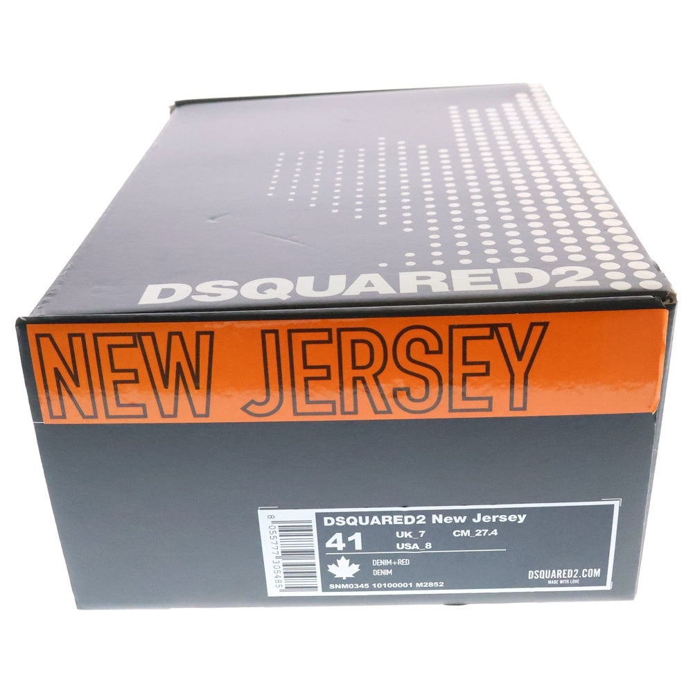 DSQUARED2(ディースクエアード) New Jersey Denim Slip On Sneakers ニュージャージー デニムスリッポン ローカットスニーカー インディゴ SNM034510100001M2852