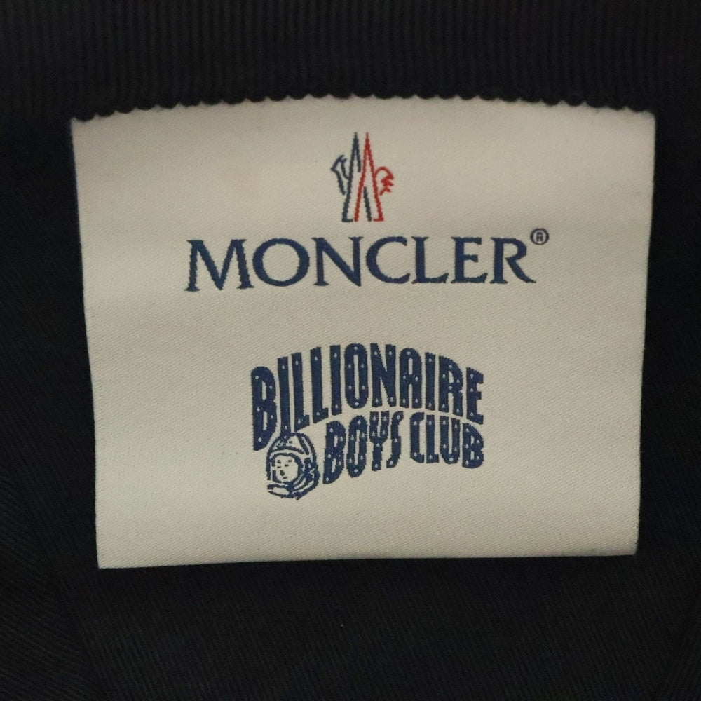 MONCLER(モンクレール) x Billionaire Boys Club ビリオネアボーイズクラブ 総柄レザーベースボールキャップ ブラック ※タグ欠損
