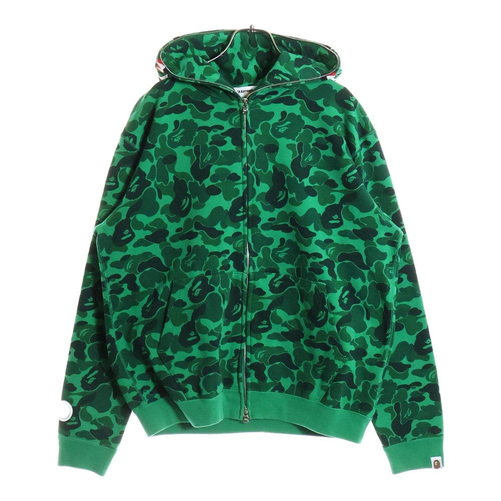 A BATHING APE(アベイシングエイプ) SHIBUYA CAMO SHARK FULL ZIP HOODIE 渋谷限定 カモシャークフルジップフーディー グリーン