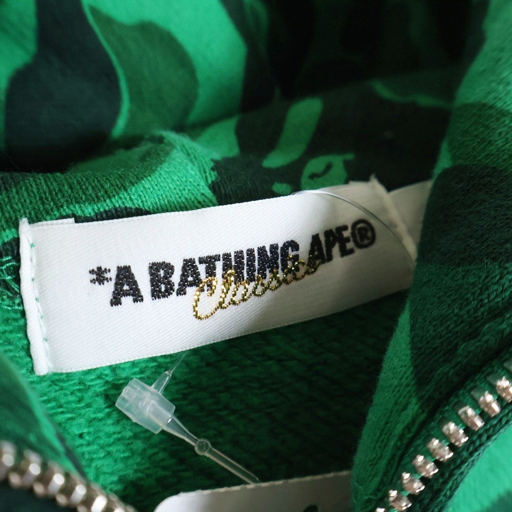 A BATHING APE(アベイシングエイプ) SHIBUYA CAMO SHARK FULL ZIP HOODIE 渋谷限定 カモシャークフルジップフーディー グリーン
