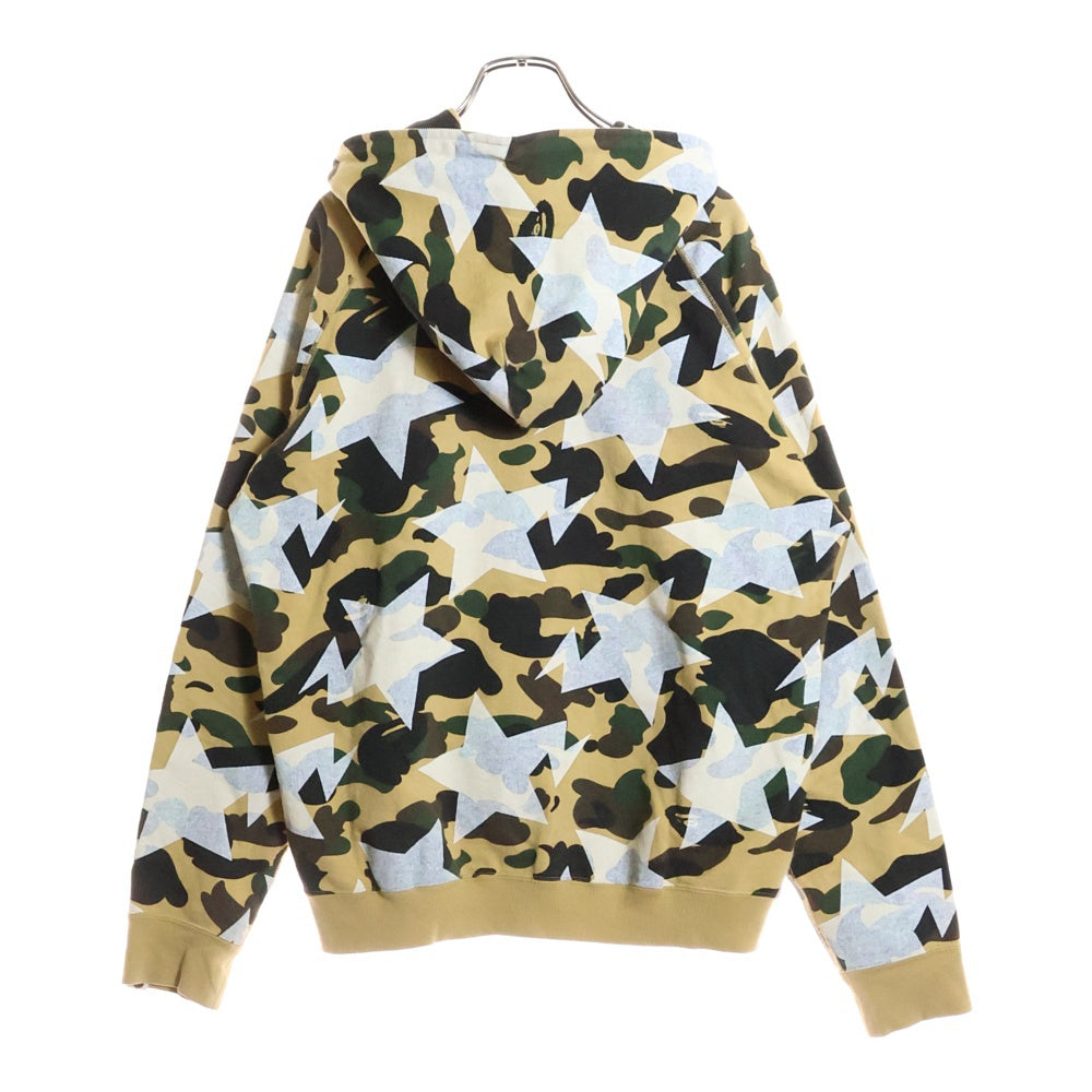 A BATHING APE(アベイシングエイプ) スタープリント サルカモ スウェットフルジップアップパーカー マルチカラー