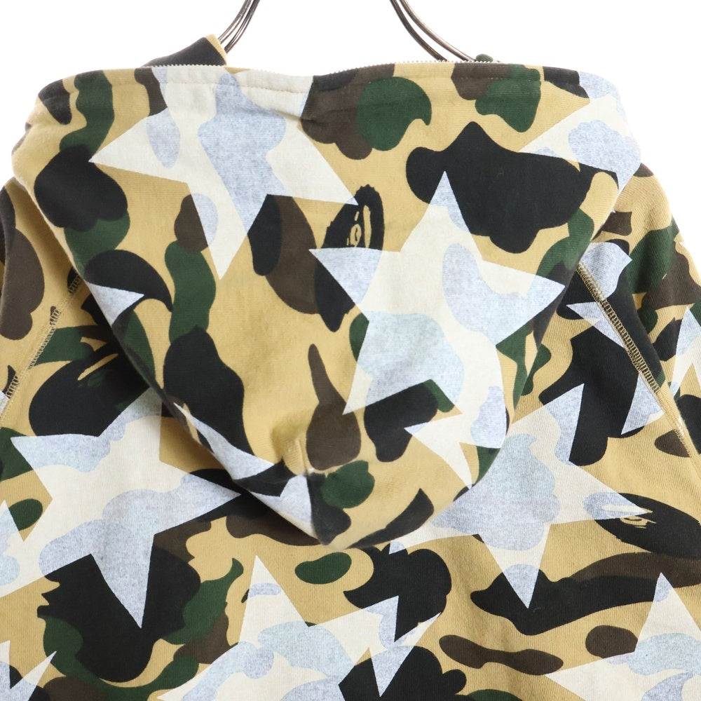 A BATHING APE(アベイシングエイプ) スタープリント サルカモ スウェットフルジップアップパーカー マルチカラー