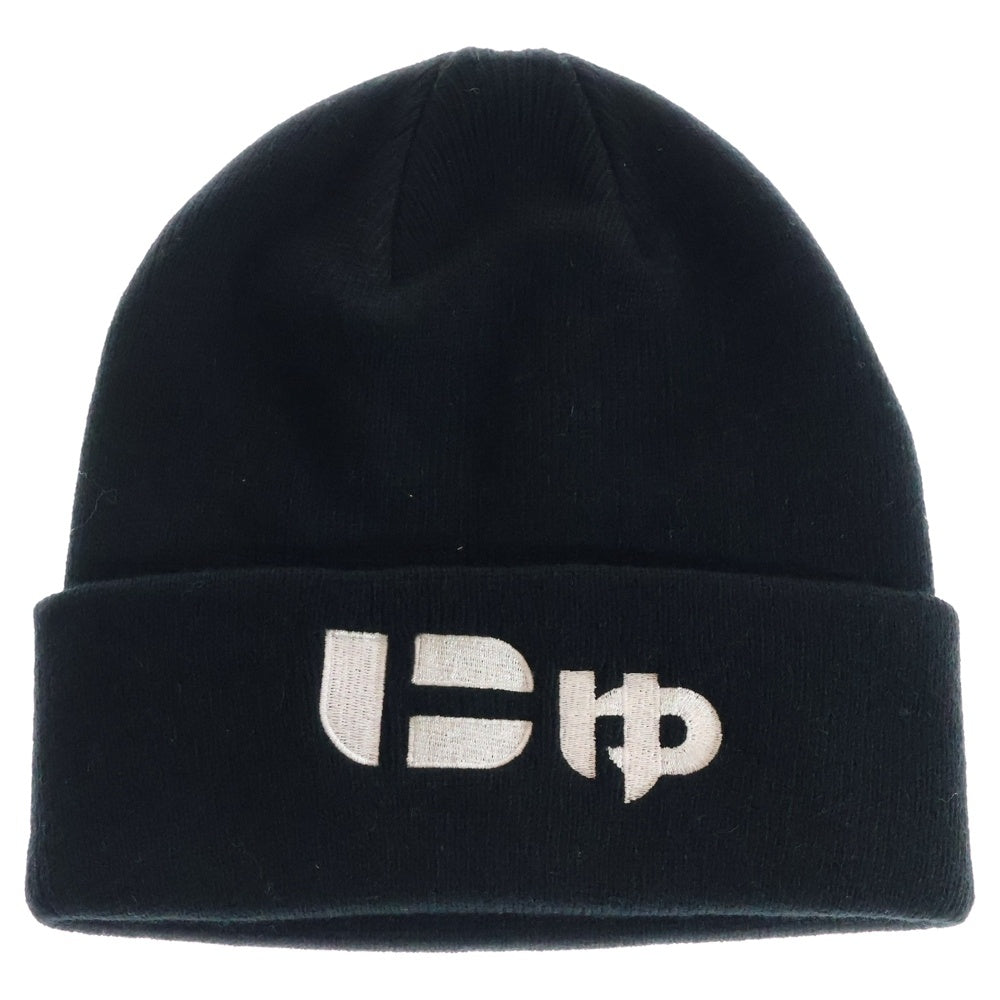Sangacio(サンガッチョ) にゅ 刺繍ロゴニットキャップ ビーニー ブラック