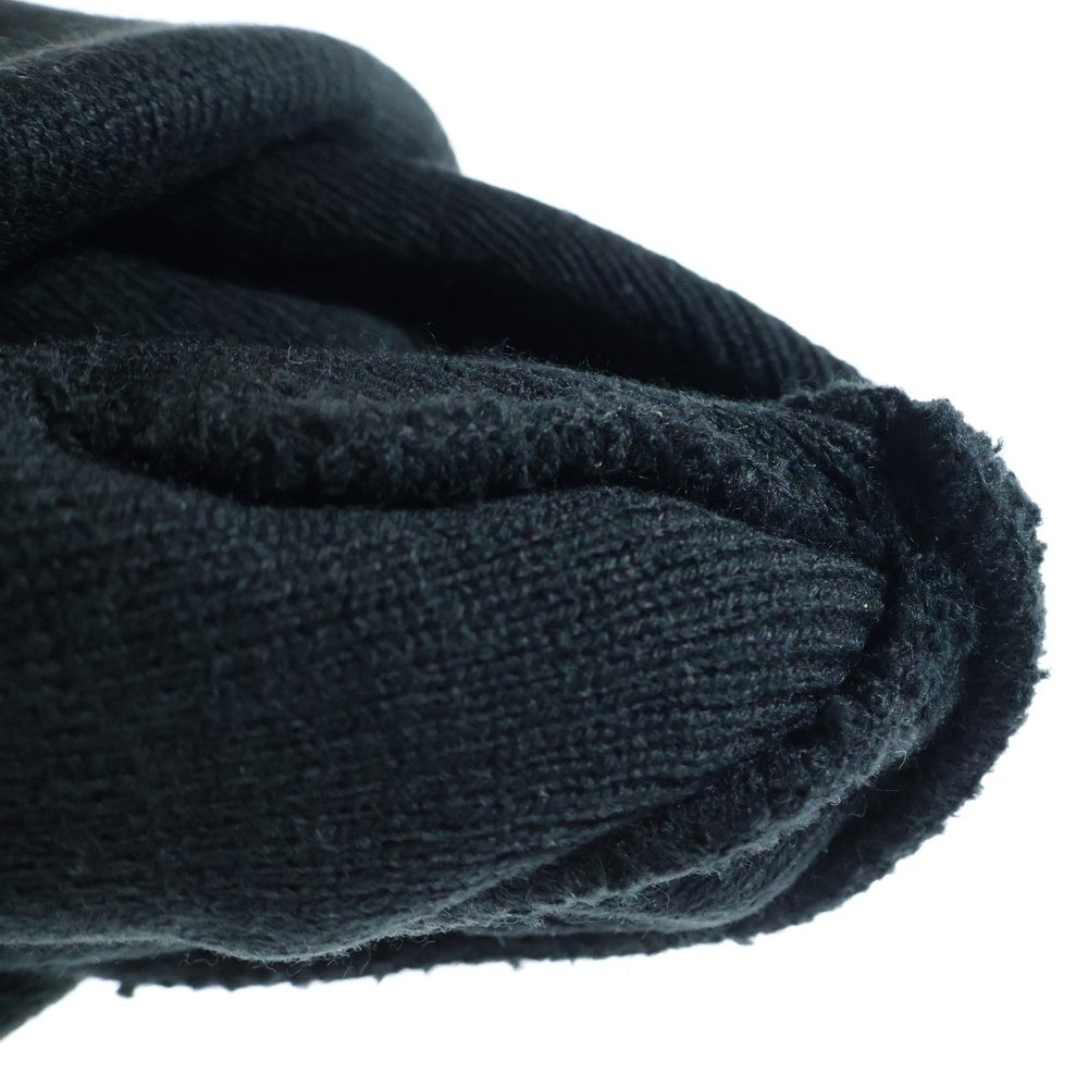 Sangacio(サンガッチョ) にゅ 刺繍ロゴニットキャップ ビーニー ブラック