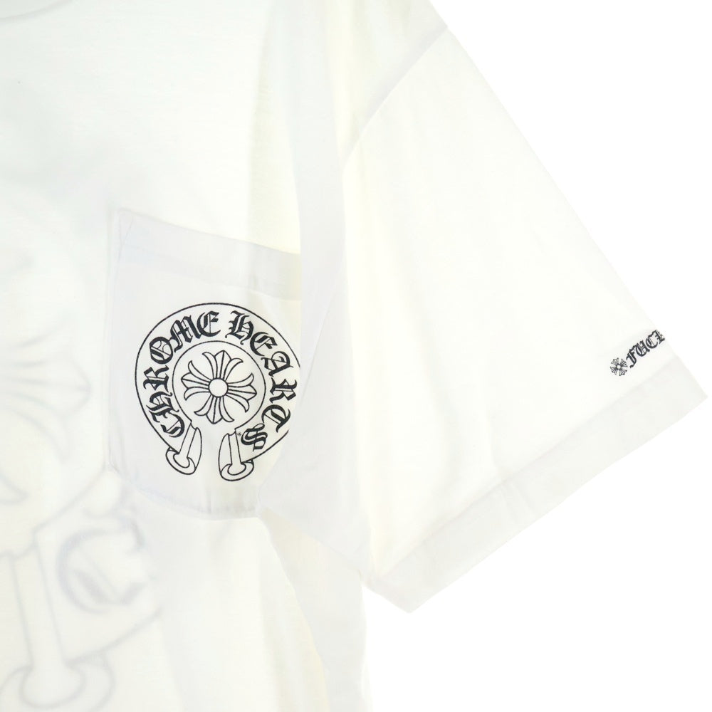 CHROME HEARTS(クロムハーツ) Horseshoe S/S Tee ホースシューロゴ半袖Tシャツ ホワイト