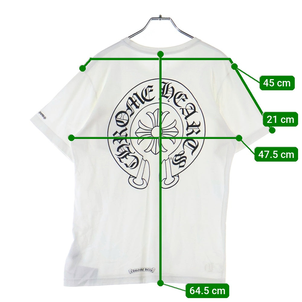 CHROME HEARTS(クロムハーツ) Horseshoe S/S Tee ホースシューロゴ半袖Tシャツ ホワイト