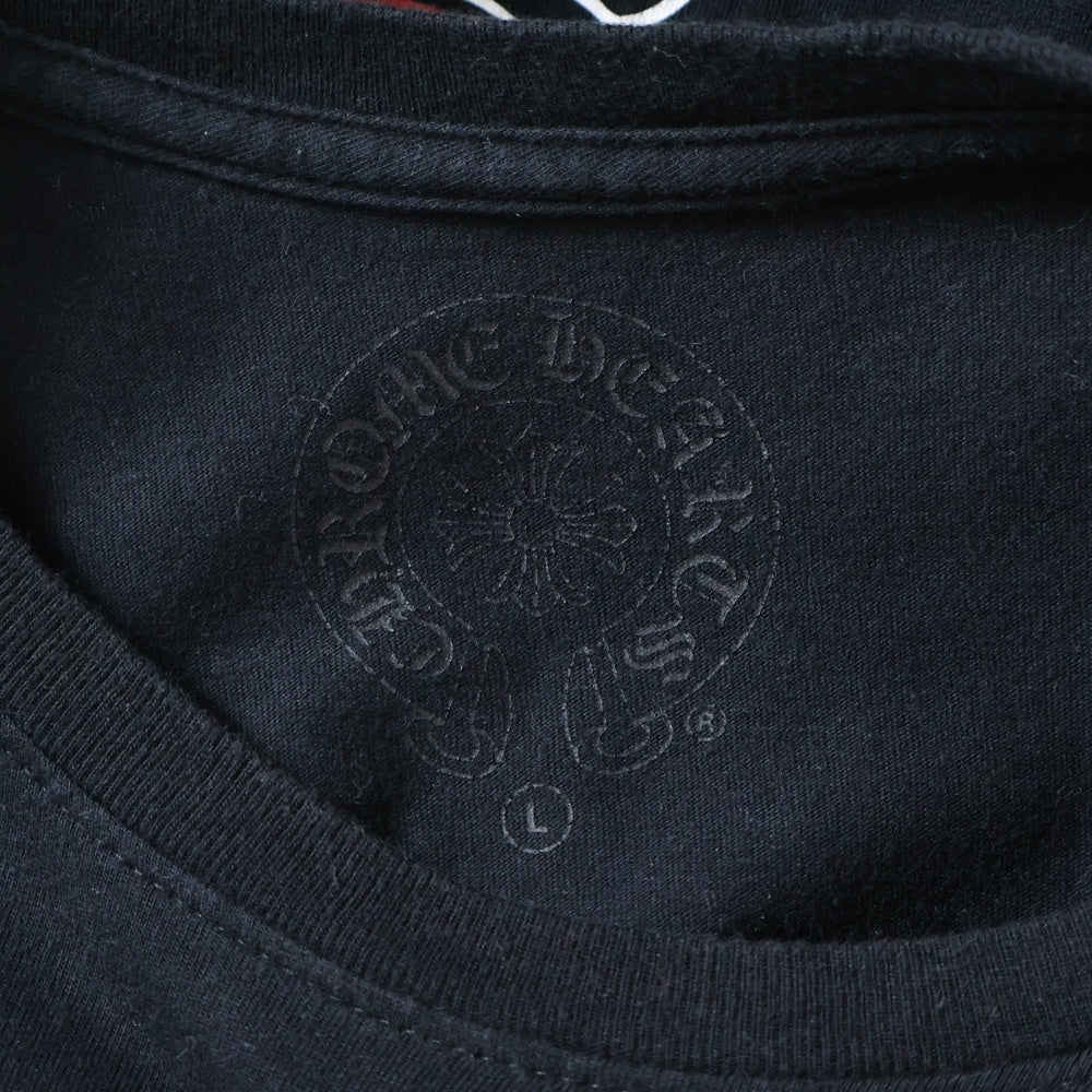 CHROME HEARTS(クロムハーツ) Horseshoe Tee ホースシュー セメタリークロス CHロゴプリント 半袖Tシャツ カットソー ブラック/レッド