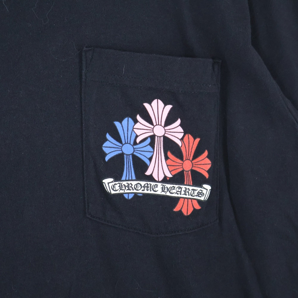 CHROME HEARTS(クロムハーツ) MLTCOL CEM CRS T-SHRT マルチセメタリークロスプリント 半袖Tシャツ カットソー ブラック
