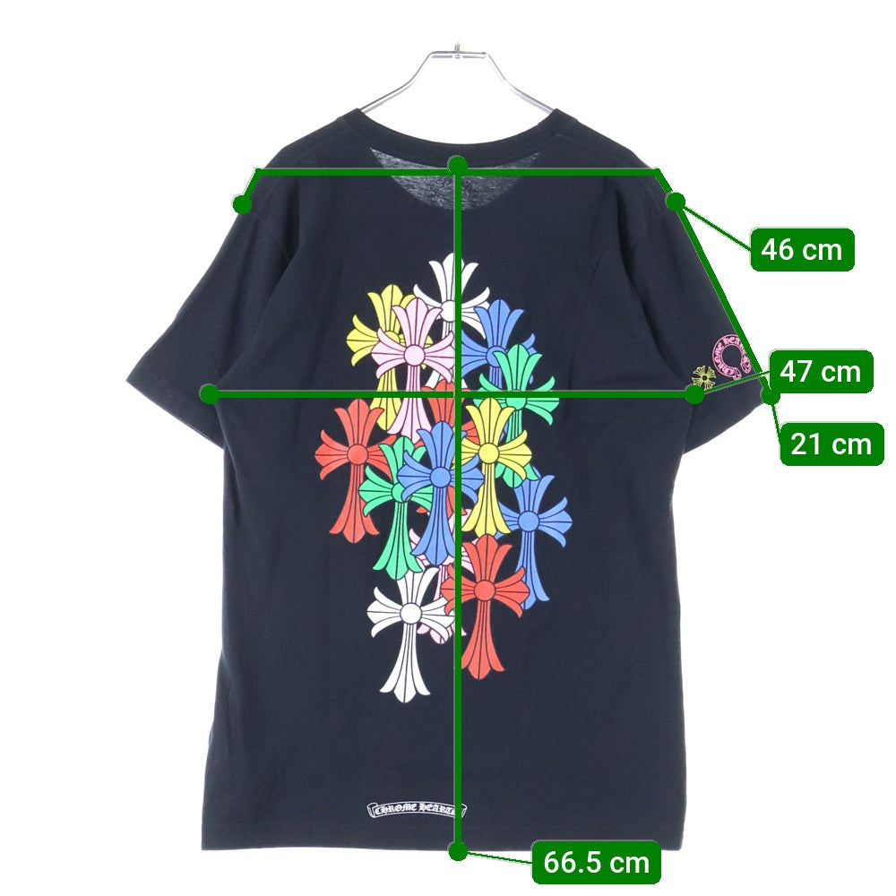 CHROME HEARTS(クロムハーツ) MLTCOL CEM CRS T-SHRT マルチセメタリークロスプリント 半袖Tシャツ カットソー ブラック