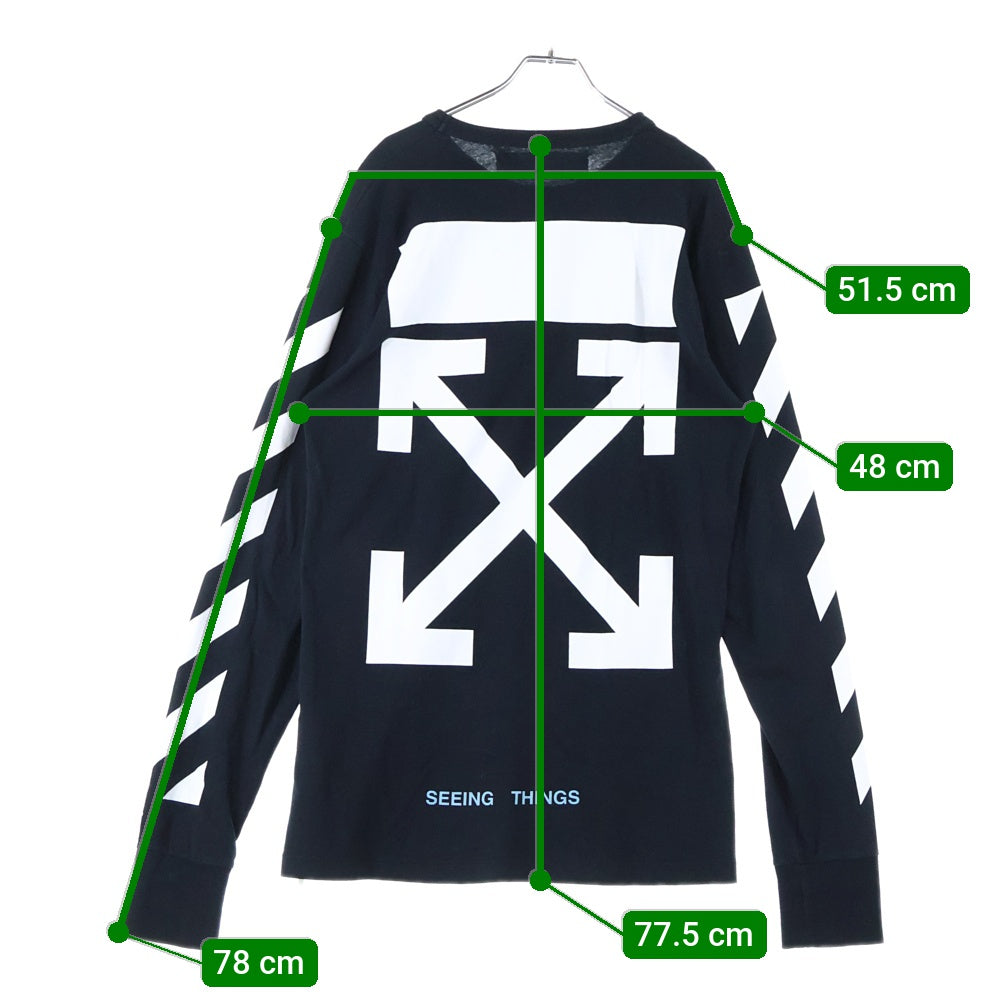 OFF-WHITE(オフホワイト) 17AW L/S T-Shirt 長袖Tシャツ ロンT ブラック OMAB001F17185028
