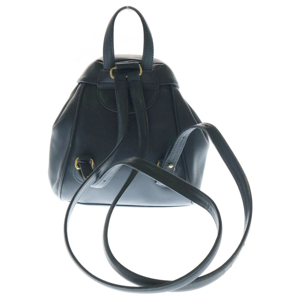 Christian Dior(クリスチャンディオール) CDロゴ レザーミニリュック ネイビー
