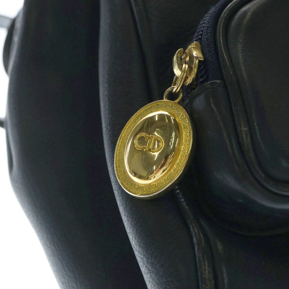 Christian Dior(クリスチャンディオール) CDロゴ レザーミニリュック ネイビー