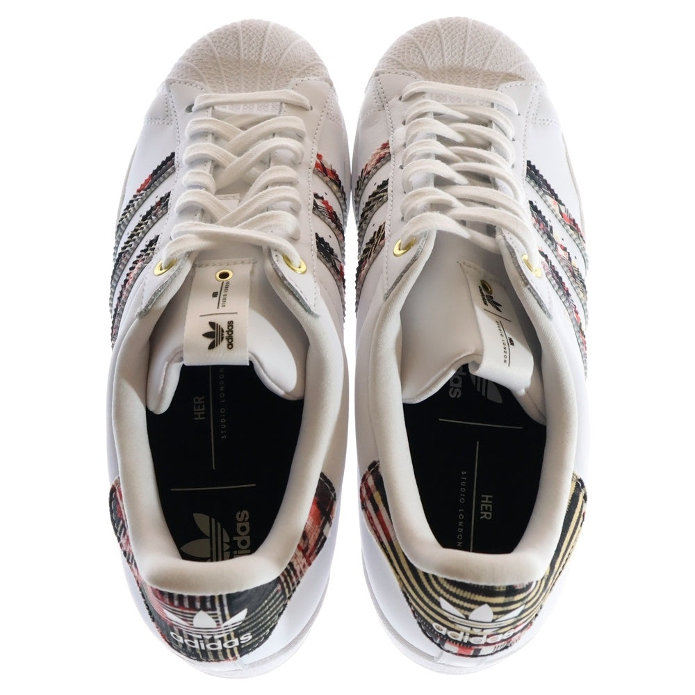 adidas(アディダス) ×HER STUDIO LONDON SUPERSTAR W H04077 スーパースター ローカットスニーカー ホワイト US11/28cm
