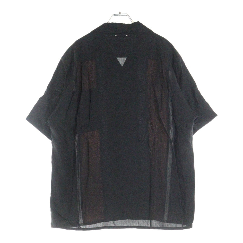 WACKO MARIA(ワコマリア) ×MINEDENIM 50s Shirt マインデニム 50s半袖シャツ ブラック/ブラウン 23MND-WM001-10-M2