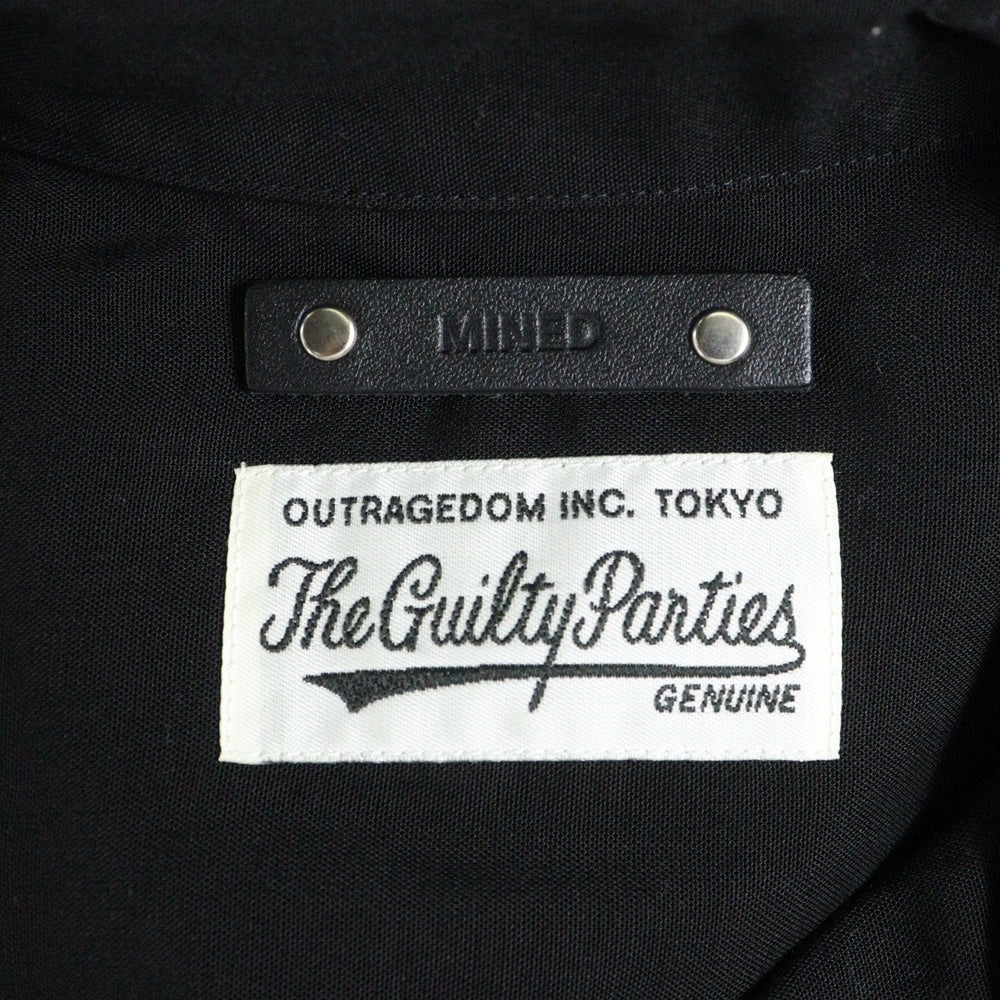 WACKO MARIA(ワコマリア) ×MINEDENIM 50s Shirt マインデニム 50s半袖シャツ ブラック/ブラウン 23MND-WM001-10-M2
