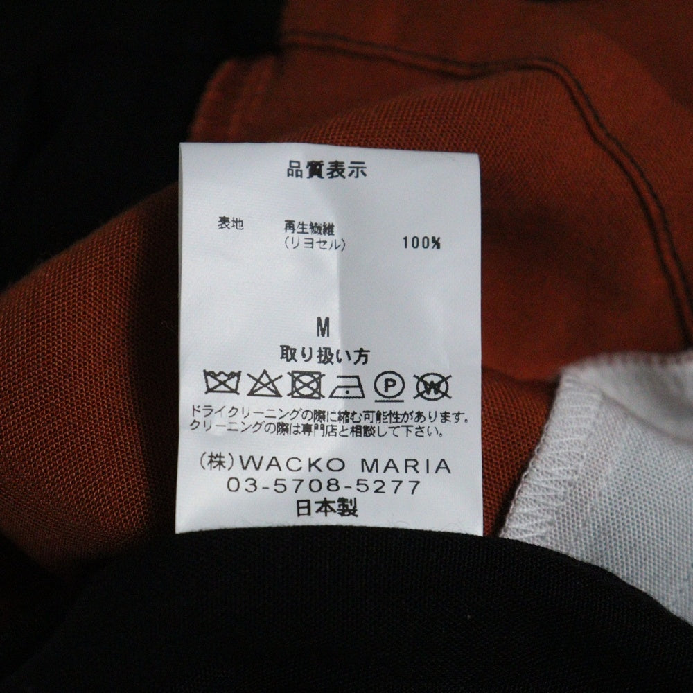 WACKO MARIA(ワコマリア) ×MINEDENIM 50s Shirt マインデニム 50s半袖シャツ ブラック/ブラウン 23MND-WM001-10-M2