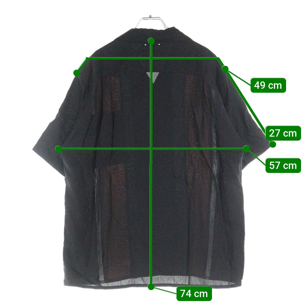 WACKO MARIA(ワコマリア) ×MINEDENIM 50s Shirt マインデニム 50s半袖シャツ ブラック/ブラウン 23MND-WM001-10-M2