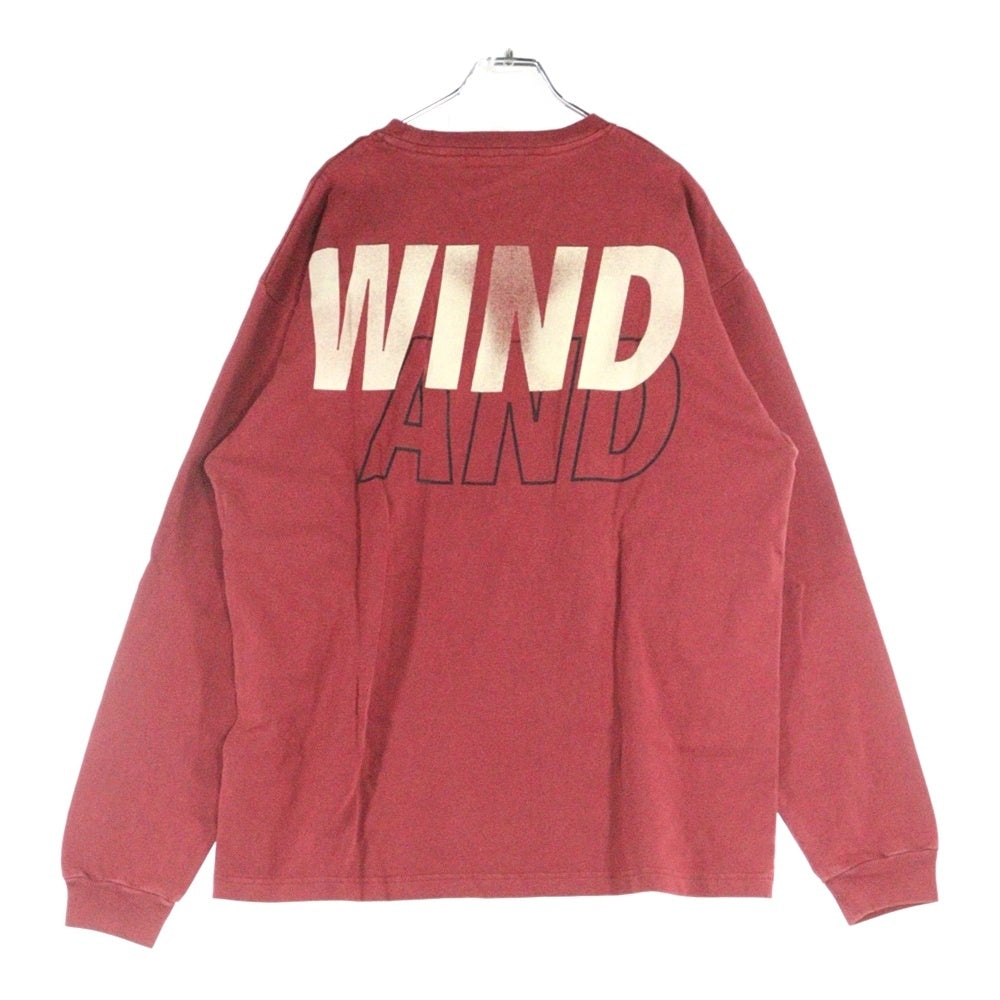 WIND AND SEA(ウィンダンシー) 23SS P-DYE L/S TEE プリントロゴ 長袖Tシャツ カットソー レッド WDS-O-SEA-23-Q3-CS-01 SEA