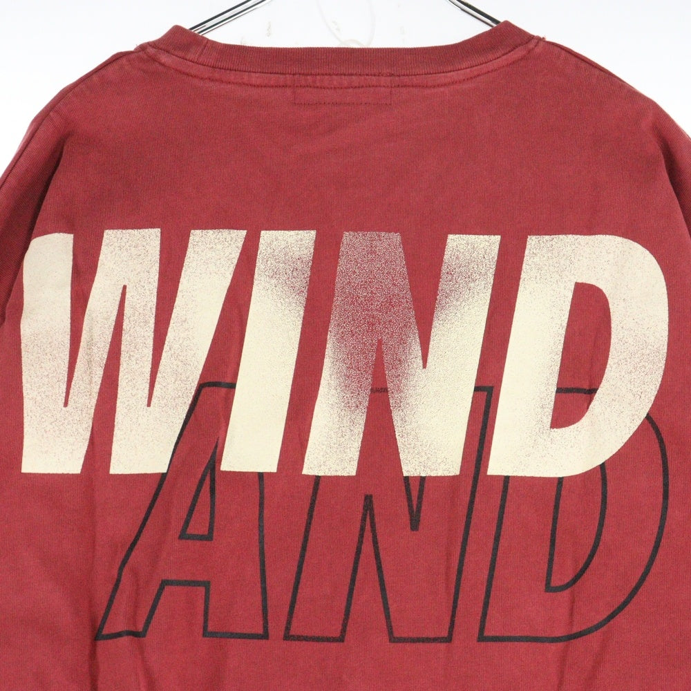 WIND AND SEA(ウィンダンシー) 23SS P-DYE L/S TEE プリントロゴ 長袖Tシャツ カットソー レッド WDS-O-SEA-23-Q3-CS-01 SEA