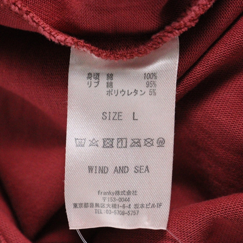WIND AND SEA(ウィンダンシー) 23SS P-DYE L/S TEE プリントロゴ 長袖Tシャツ カットソー レッド WDS-O-SEA-23-Q3-CS-01 SEA