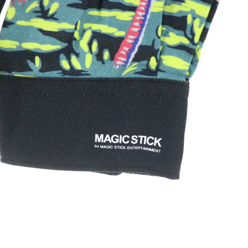 MAGIC STICK(マジックスティック) 23SS DK PALMS HAWAIIAN SHIRT by Reyn Spooner ハワイアン長袖シャツ ブラック/マルチカラー 23SS-MS1-002