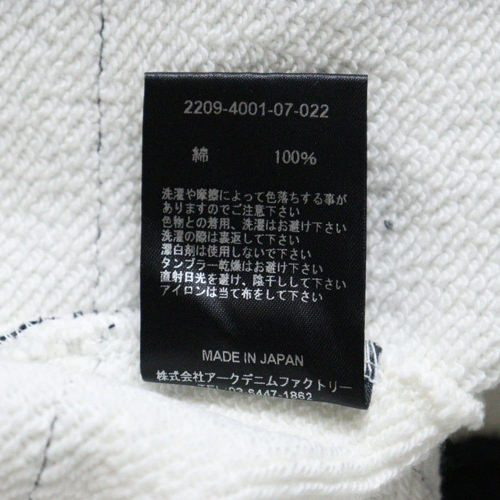 MINEDENIM(マインデニム) ボーダー スウェットクルーネック 長袖シャツ ブラック/ホワイト 2209ー4001-07-022
