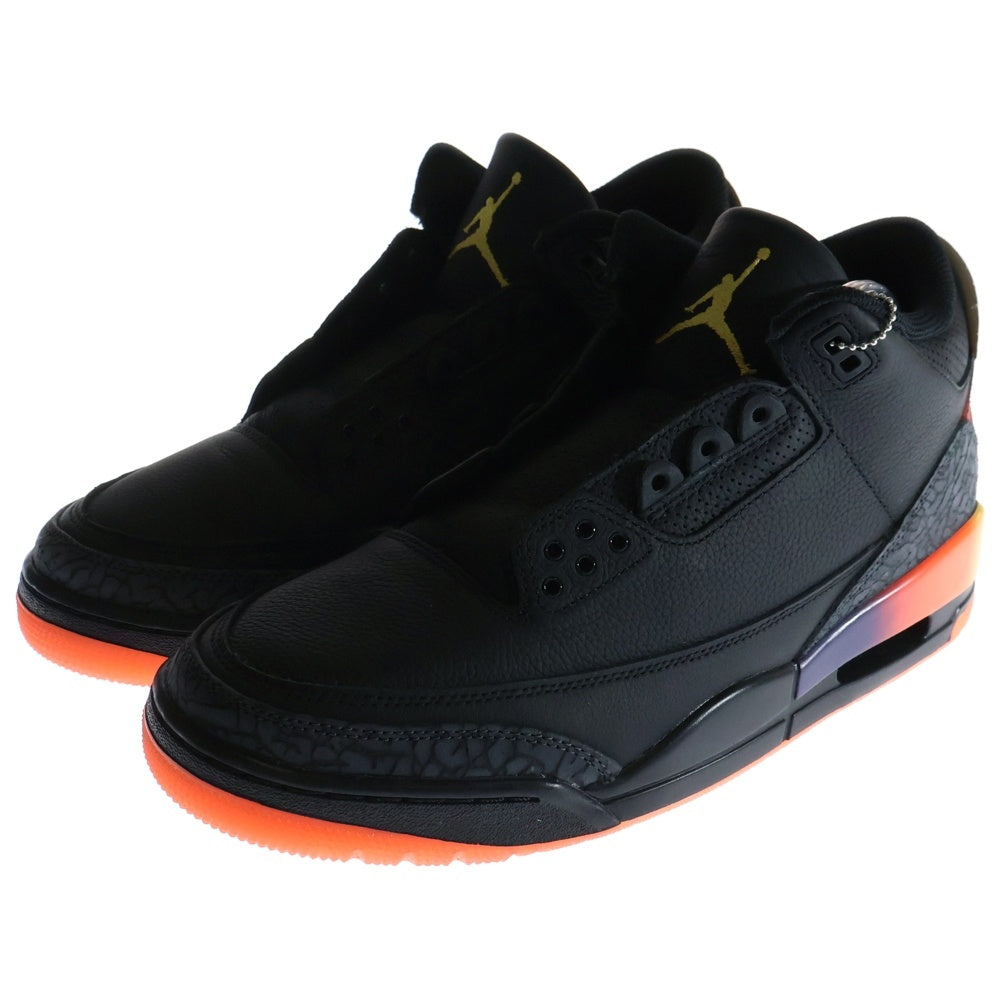 NIKE(ナイキ) ×J BALVIN AIR JORDAN 3 RETRO SP RIO FN0344-001 Jバルヴィン エアジョーダン3 レトロ ハイカットスニーカー ブラック US9.5/27.5cm