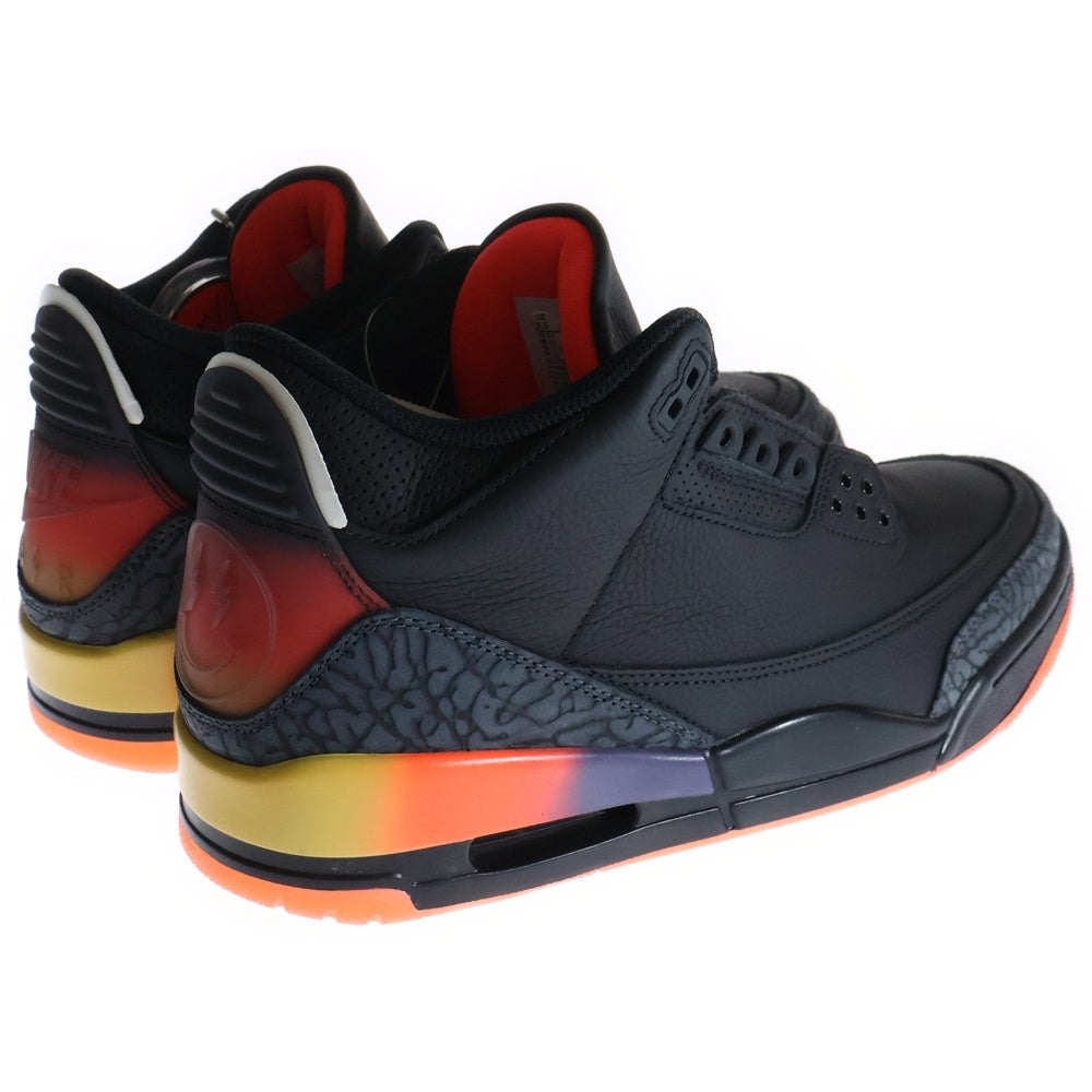 NIKE(ナイキ) ×J BALVIN AIR JORDAN 3 RETRO SP RIO FN0344-001 Jバルヴィン エアジョーダン3 レトロ ハイカットスニーカー ブラック US9.5/27.5cm
