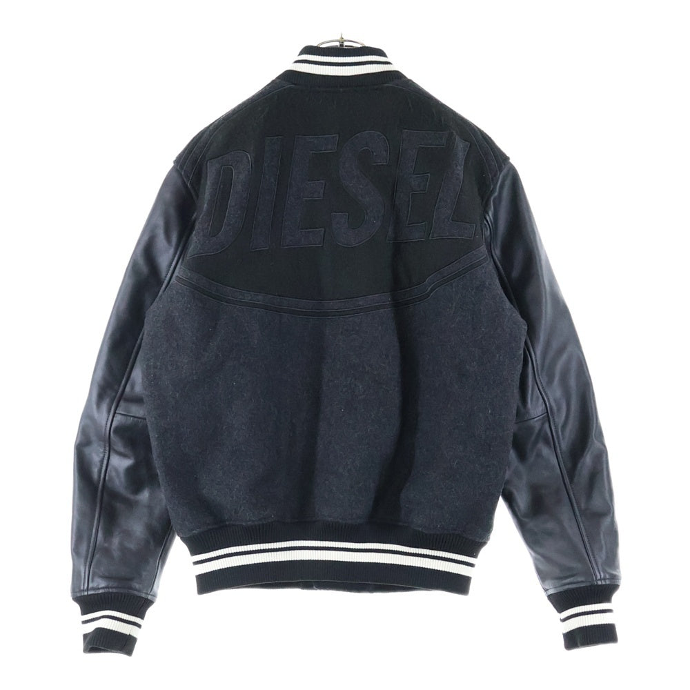 DIESEL(ディーゼル) J-BULC パッチ レザースタジアムジャケット J-BULC-MIX-OUT