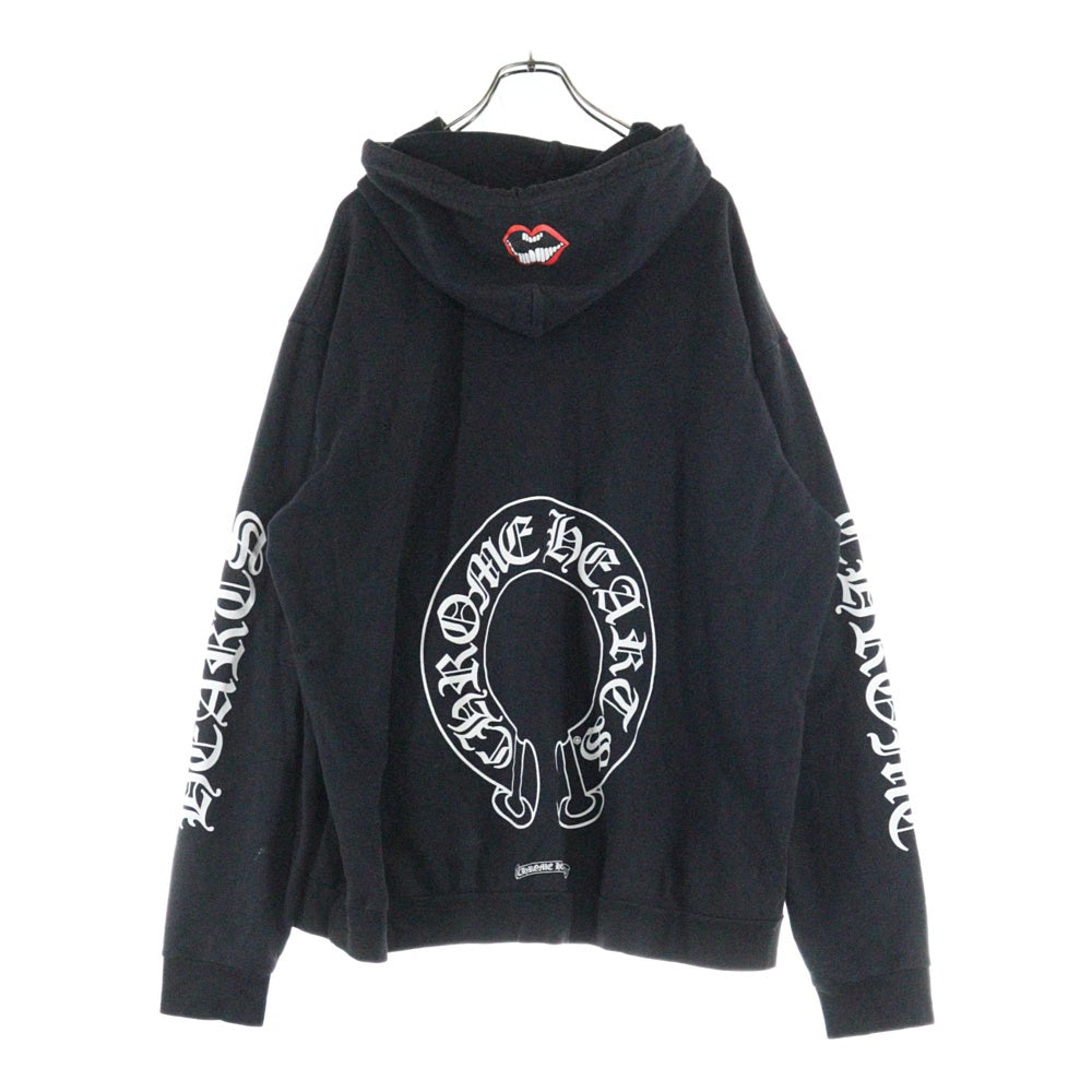 CHROME HEARTS(クロムハーツ) × MATTY BOY Chomper Horseshoe Hoodie マッティボーイ チョンパーホースシュー スウェット プルオーバーパーカー ブラック