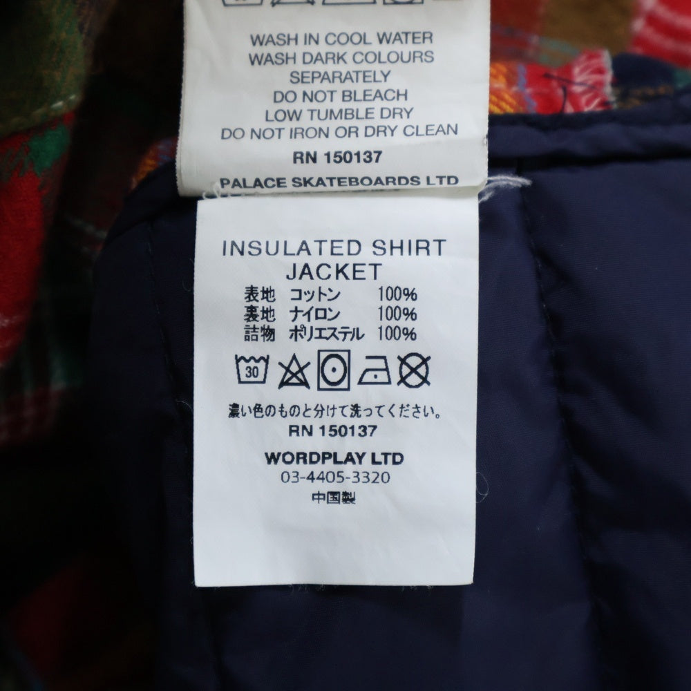 Palace Skateboards(パレススケートボーズ) 21AW Insulated Shirt Jacket インシュレーテッド シャツ ジャケット 再構築 マルチ