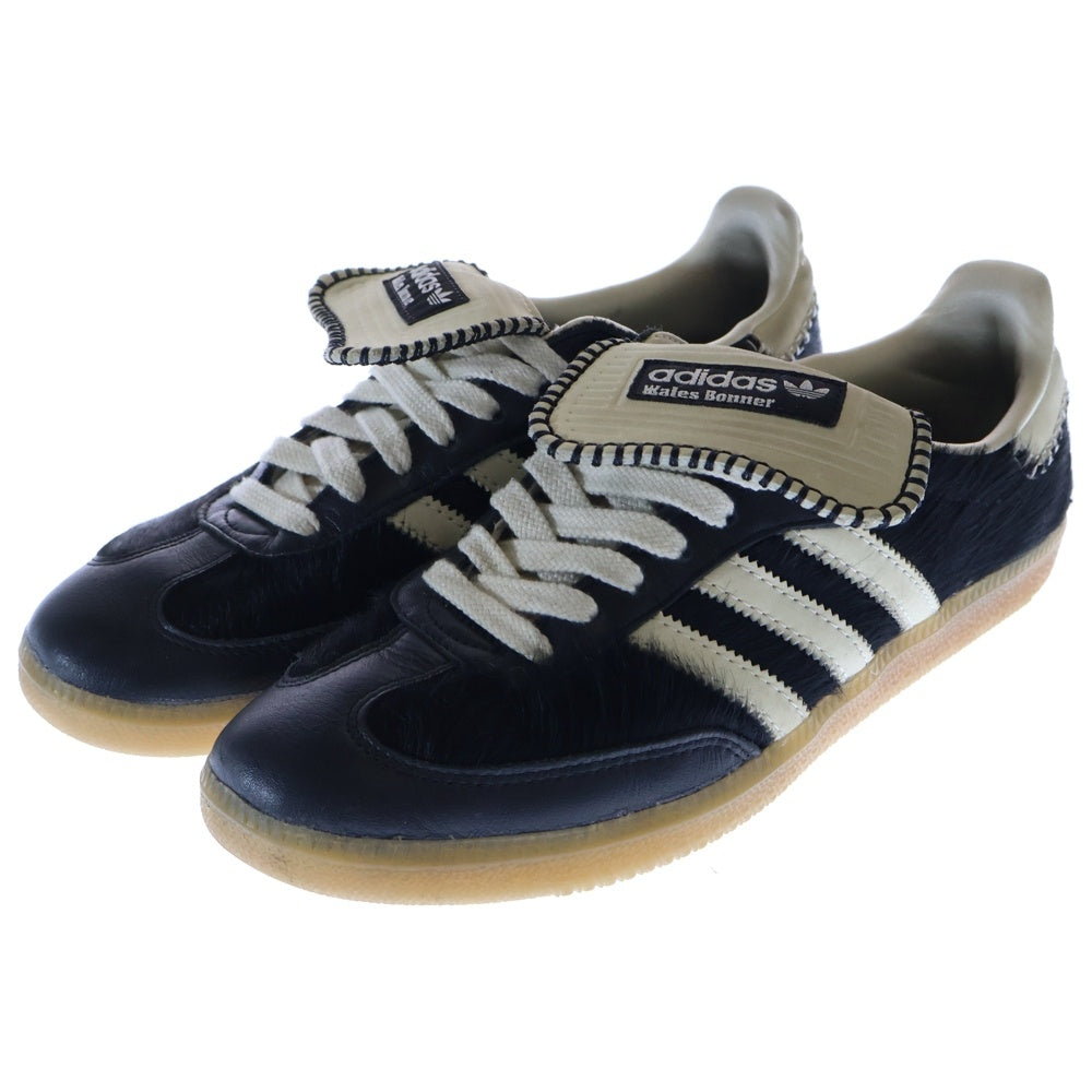 adidas(アディダス) × Wales Bonner Samba Pony Tonal Low ウェールズ・ボナー サンバ ポニー トーナル ハラコ ローカットスニーカー ブラック IE0580 US9.5/27.5