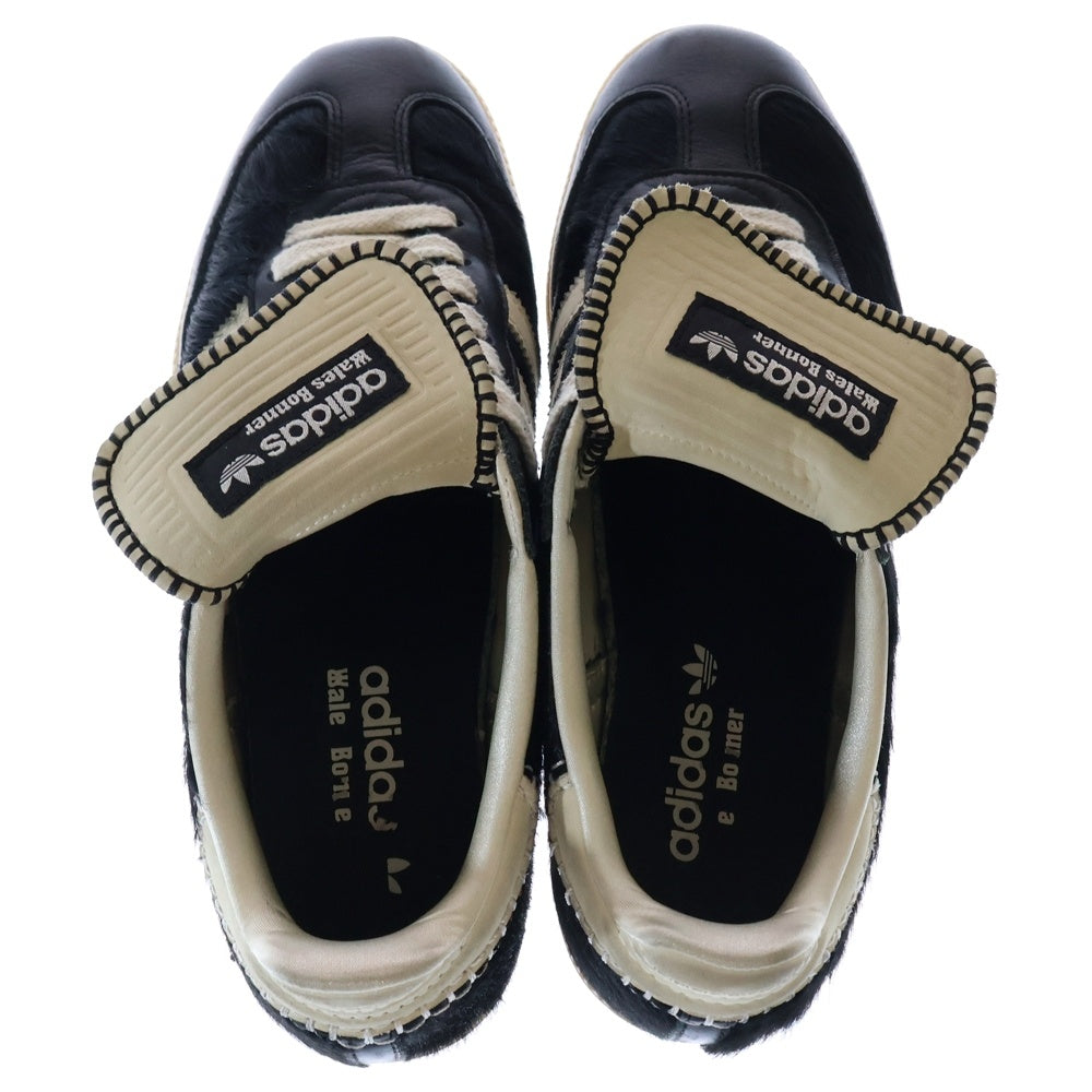 adidas(アディダス) × Wales Bonner Samba Pony Tonal Low ウェールズ・ボナー サンバ ポニー トーナル ハラコ ローカットスニーカー ブラック IE0580 US9.5/27.5
