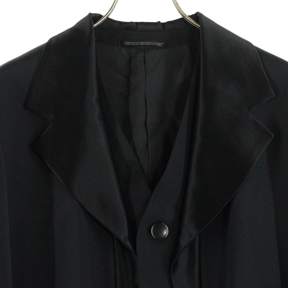 Yohji Yamamoto POUR HOMME(ヨウジヤマモト プールオム) 99AW 襟アセテートドッキング テーラードジャケット ブラック HN-J42-191
