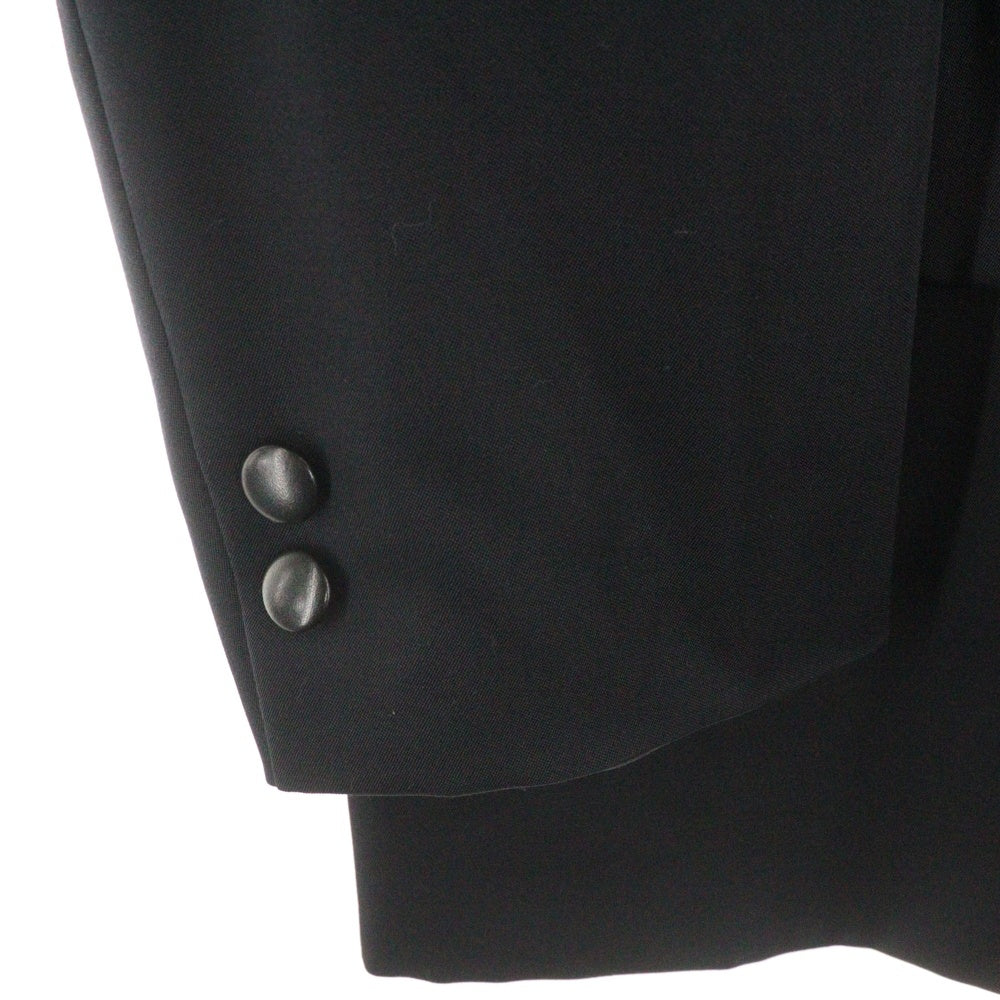 Yohji Yamamoto POUR HOMME(ヨウジヤマモト プールオム) 99AW 襟アセテートドッキング テーラードジャケット ブラック HN-J42-191