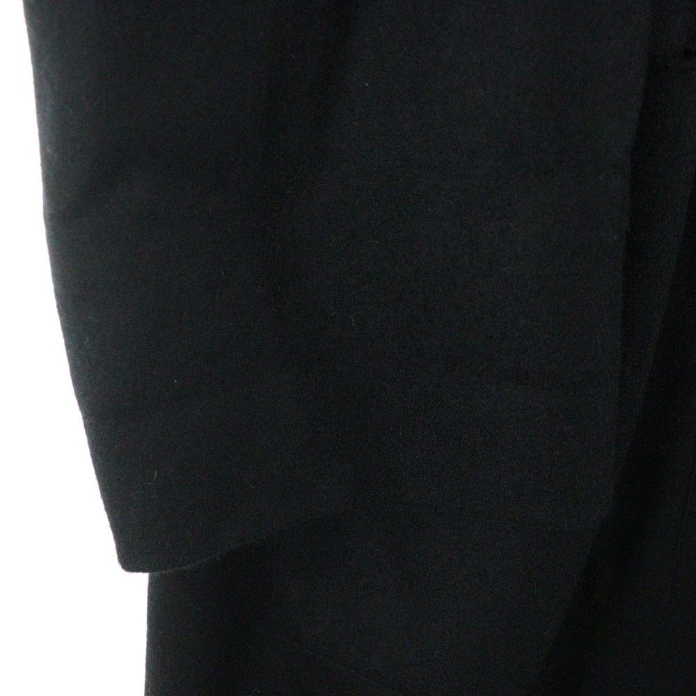Yohji Yamamoto POUR HOMME(ヨウジヤマモト プールオム) 99AW フロントフックボタン ウールノーカラーコート ブラック HN-J29-151