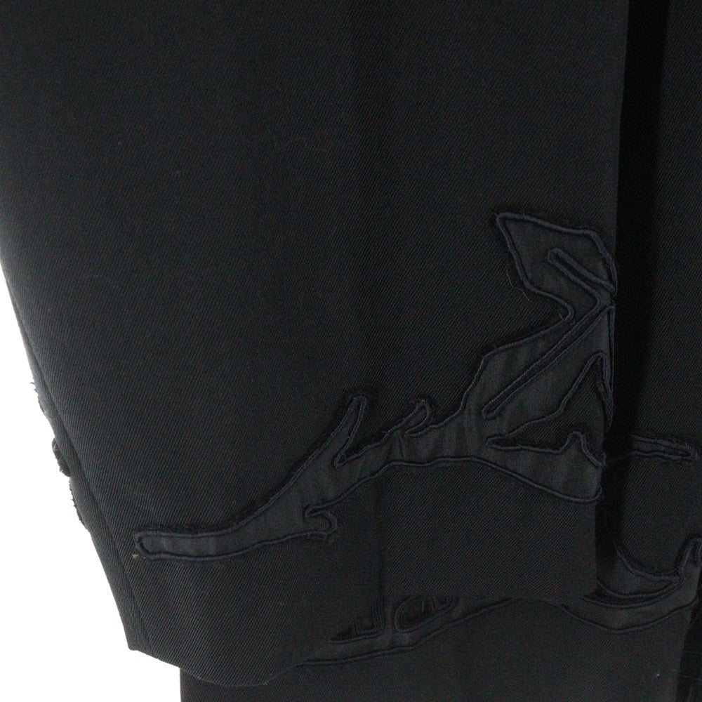 Yohji Yamamoto POUR HOMME(ヨウジヤマモト プールオム) 00AW クチュール期 刺繍ノーカラージャケット ブラック HT-J21-101