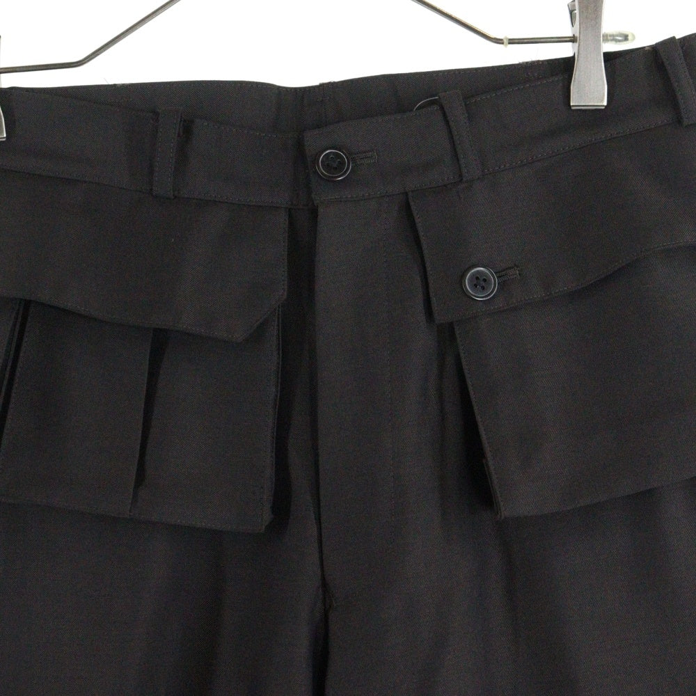 Yohji Yamamoto POUR HOMME(ヨウジヤマモト プールオム) 01SS バック付きスラックスパンツ ブラウン HX-P46-119