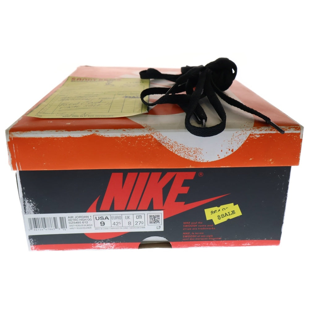 NIKE(ナイキ) AIR JORDAN 1 HIGH OG CHICAGO LOST & FOUND DZ5485-612 エアジョーダン1 シカゴ ロストアンドファウンド ハイカットスニーカー ホワイト/レッド US9/27cm