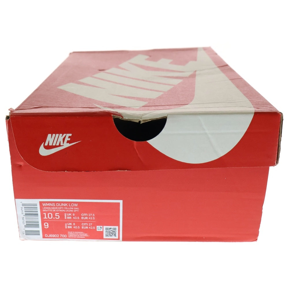 NIKE(ナイキ) WMNS DUNK LOW LEMON DROP DJ6902-700 ウィメンズ ダンクローレモンドロップス ローカットスニーカー イエロー/クリーム US W10.5/27.5cm