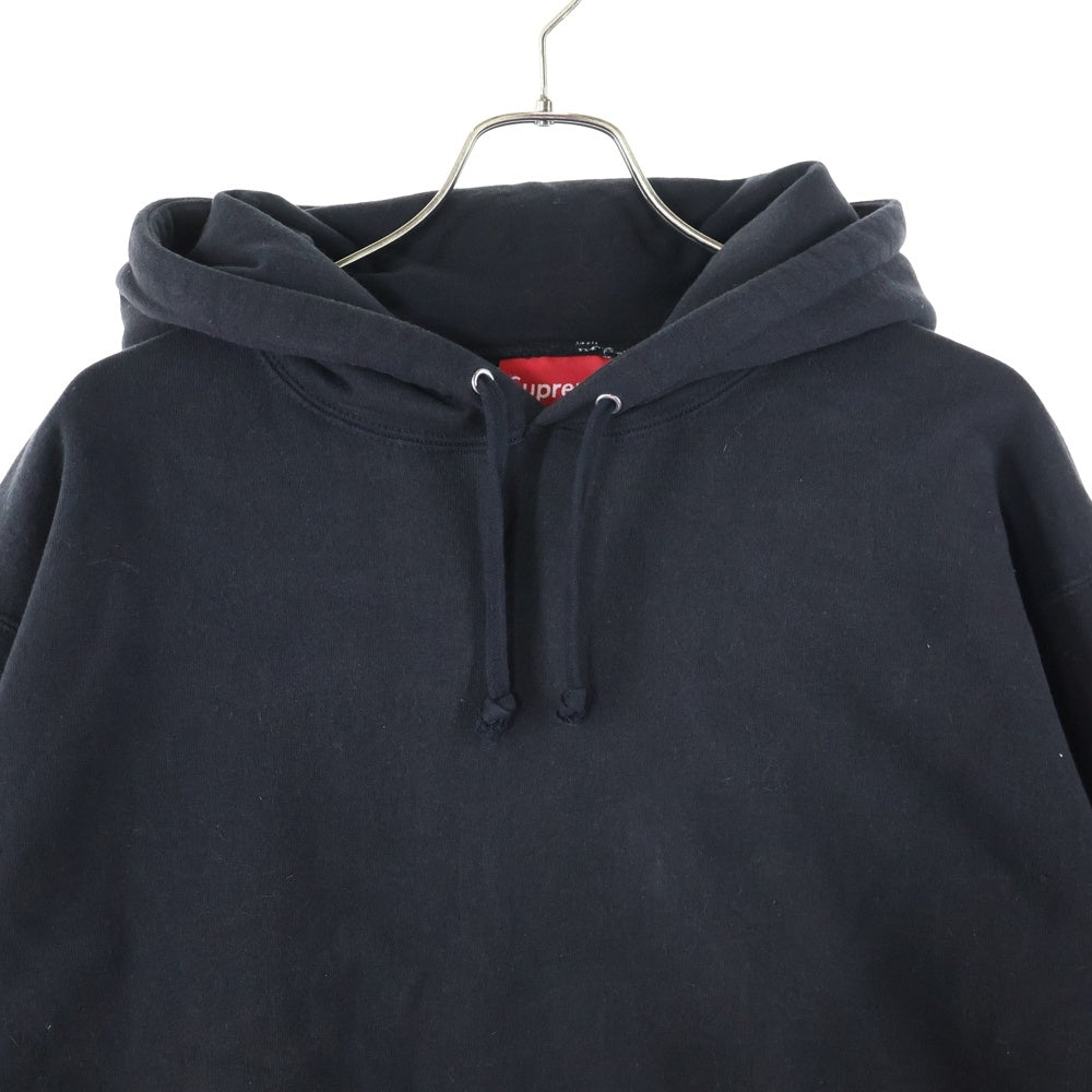 SUPREME(シュプリーム) 22AW Satin Applique Hooded Sweatshirt Mint サテンアップリケ バックロゴプルオーバーパーカー ブラック