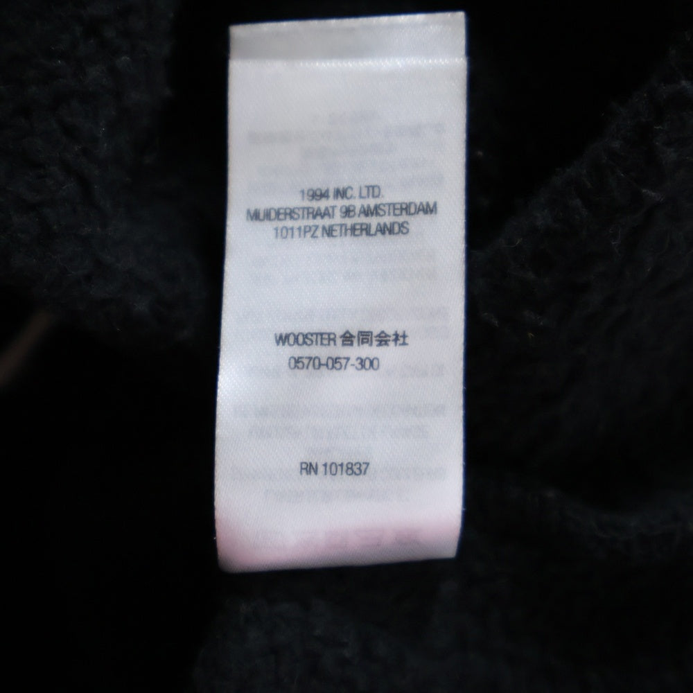 SUPREME(シュプリーム) 22AW Satin Applique Hooded Sweatshirt Mint サテンアップリケ バックロゴプルオーバーパーカー ブラック